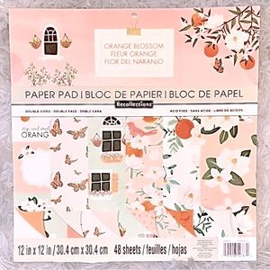 🦋🧡Orange Blossom Scrapbooking Paper Pad